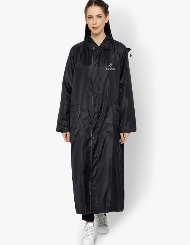 Double Layer Waterproof Long Raincoat