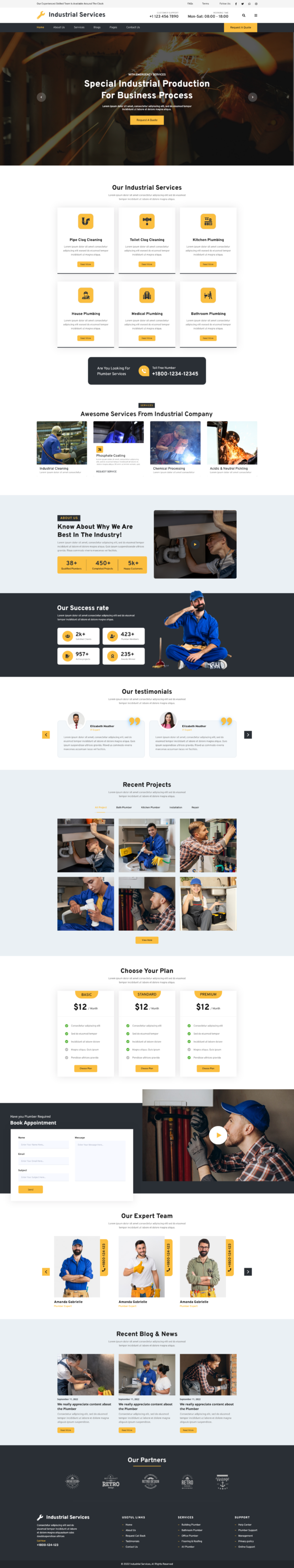 Industrial Services Wordpress Theme