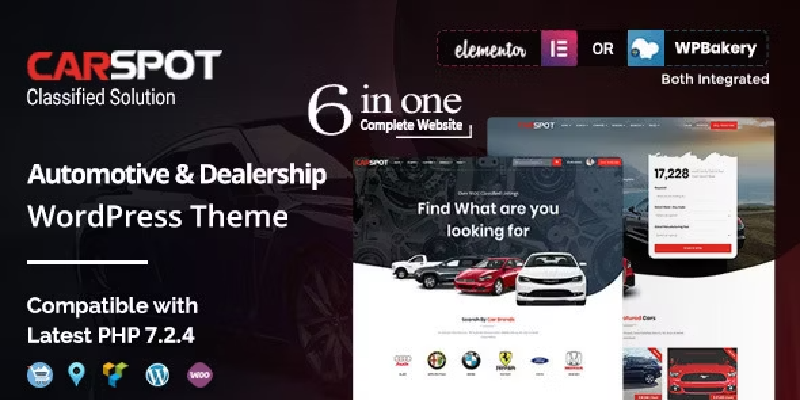 carspot automotive car dealer wordpress classified theme