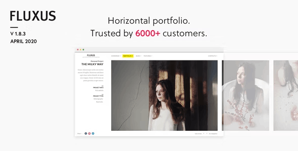 fluxus portfolio theme for photographers