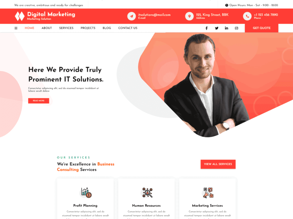 Marketing WordPress Theme