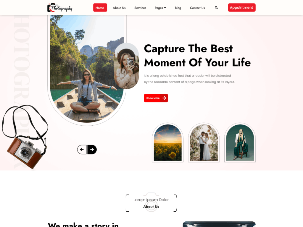 Photographer Studio WordPress Theme