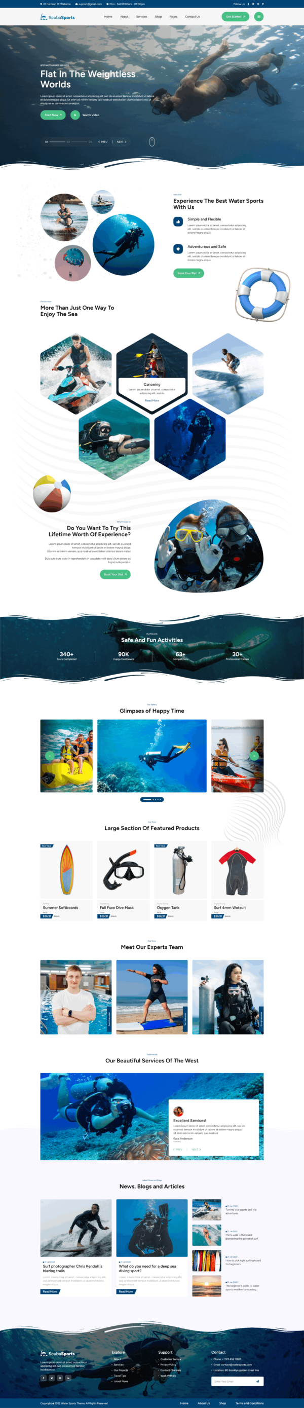 Scuba Diving WordPress Theme