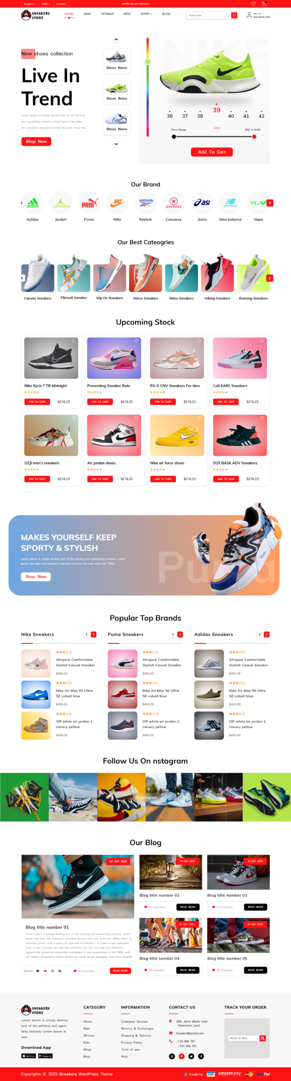 Shoes Store WordPress Theme