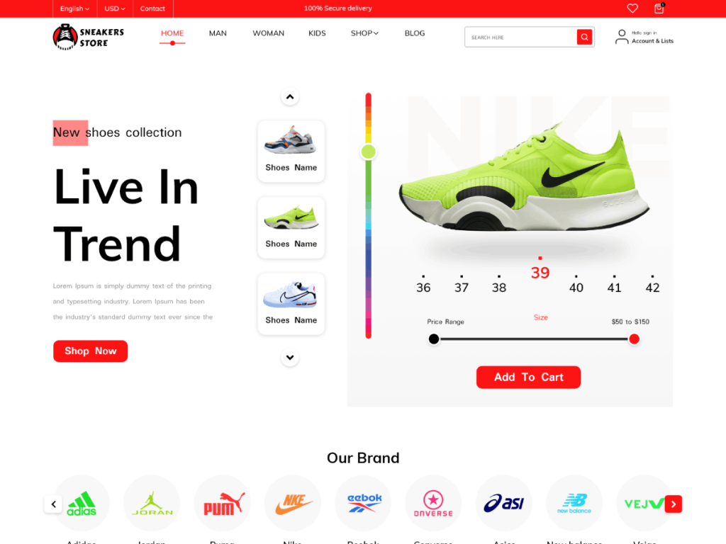 Shoes Store WordPress Theme