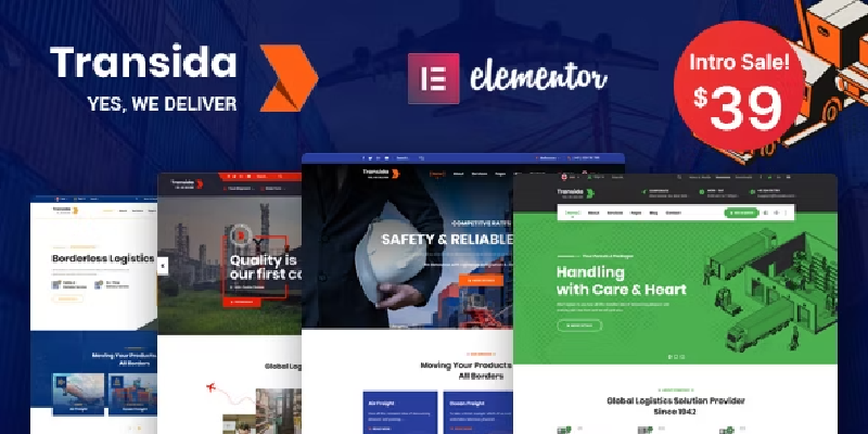 transida logistics wordpress theme