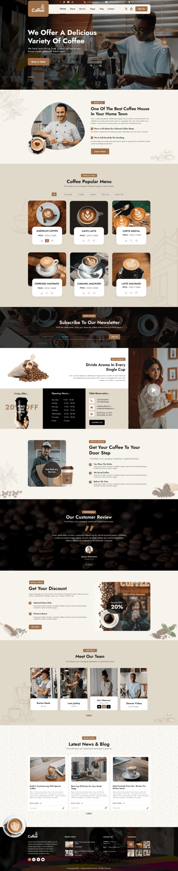 Coffee Shop WordPress Theme