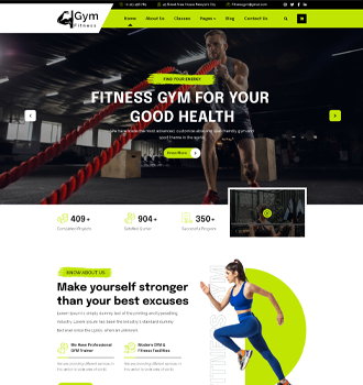 Premium Fitness WordPress Theme