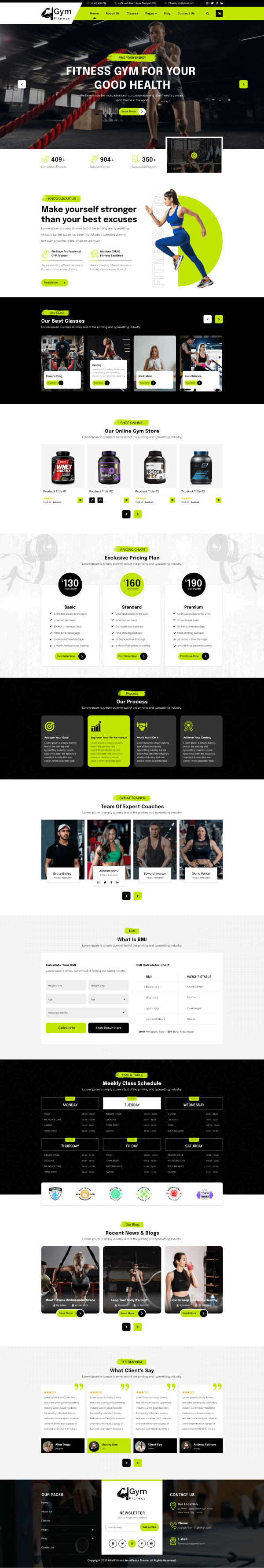 premium fitness wordpress theme 1