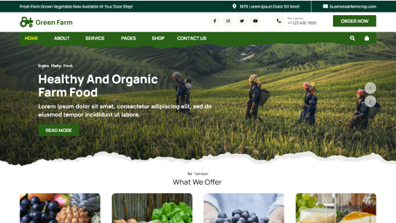 free farm wordpress theme