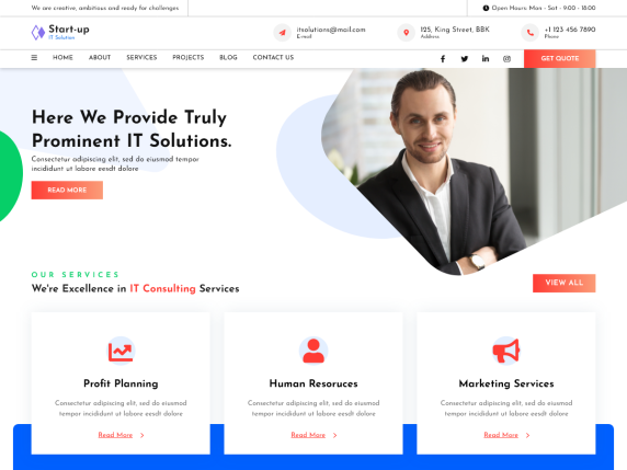 free-startup-wordpress-theme