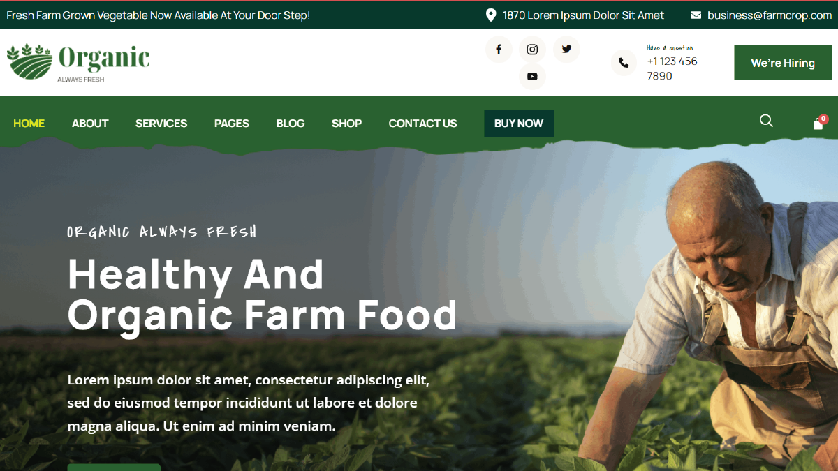 green farm wordpress theme