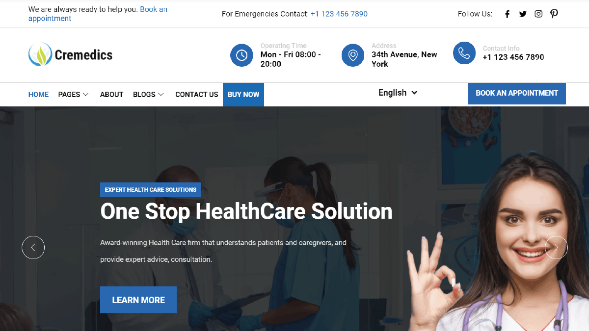 healthcare wordpress theme 2