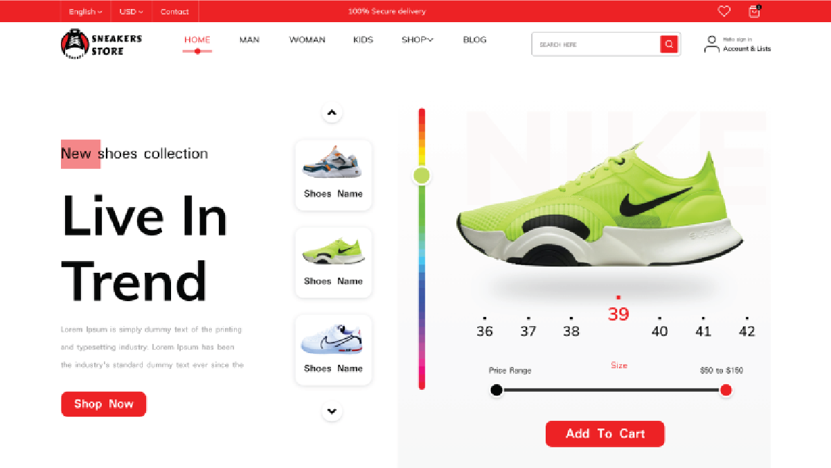 shoe store wordpress theme 1