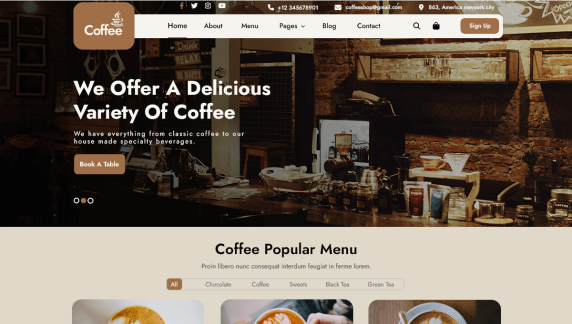 free cafe wordpress theme