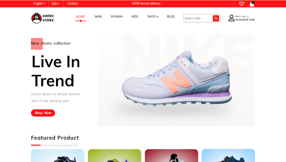 free shoes wordpress theme