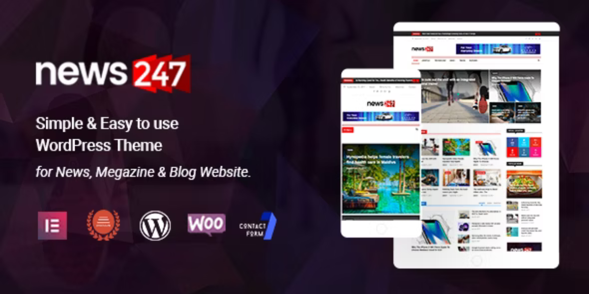 news247 news magazine wordpress theme