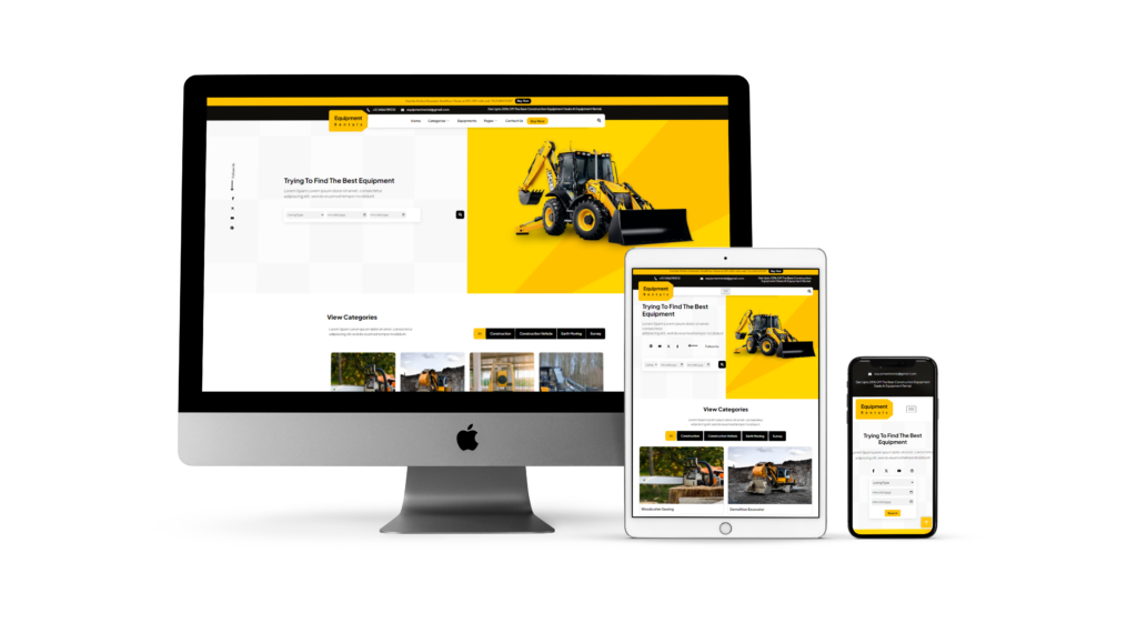 equipment rental responsive