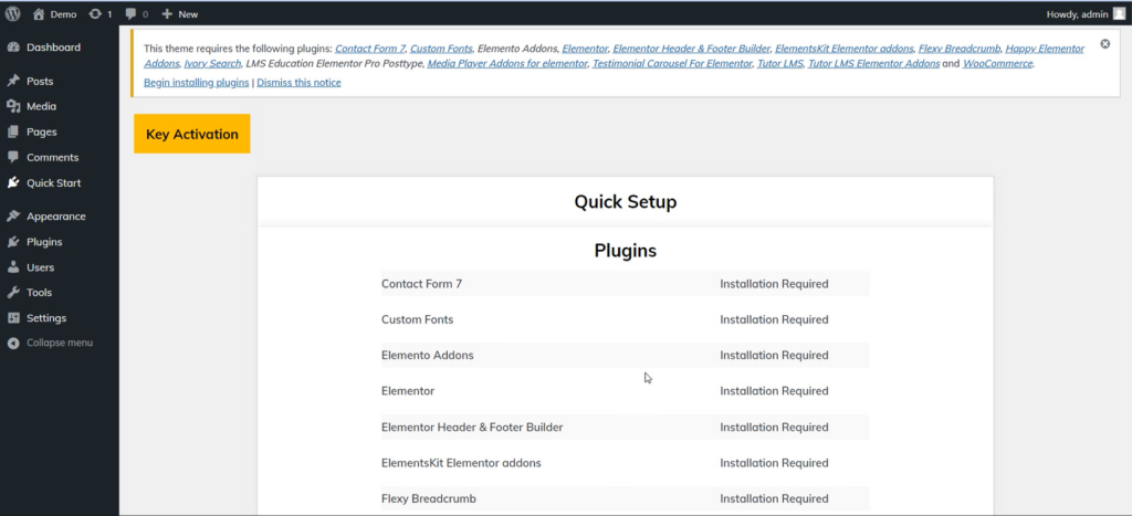 plugin set up