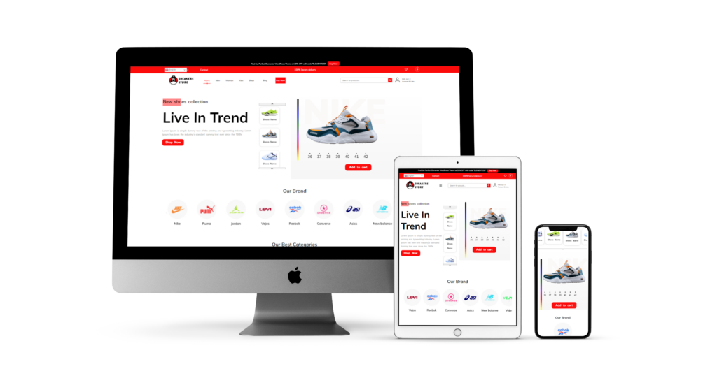 shoe store wordpress theme