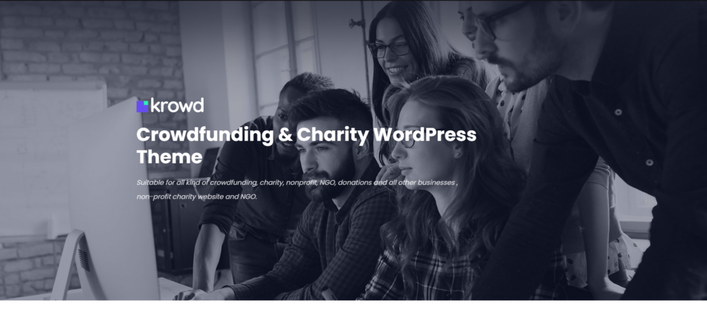 Krowd nonprofit wordpress theme