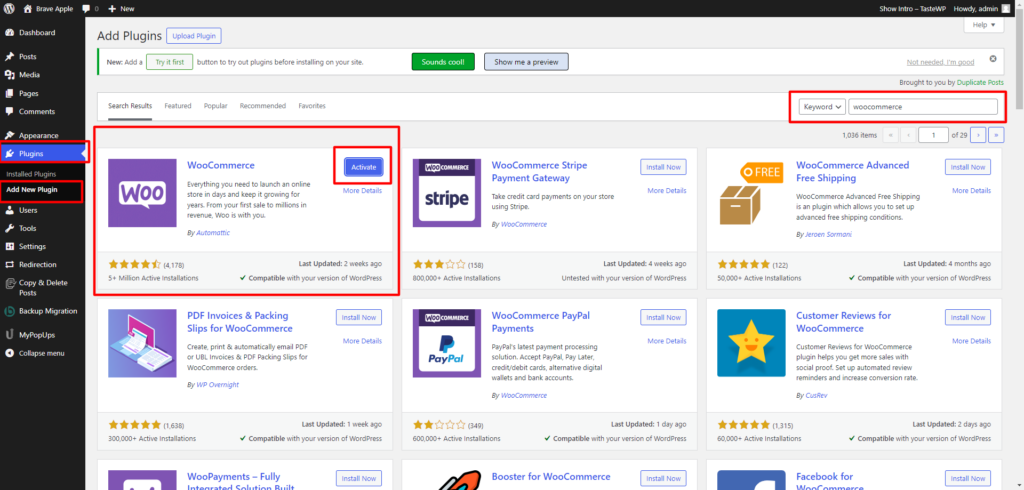 activate-woocommerce-plugin