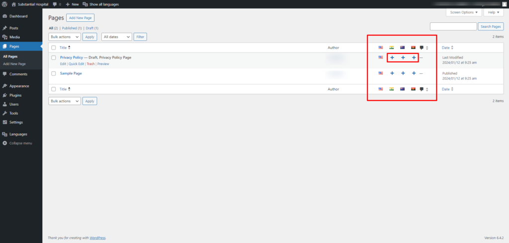 polylang language setting