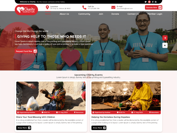 free charitable wordpress theme