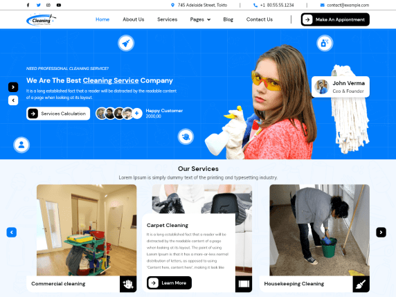 free cleaning wordpress theme