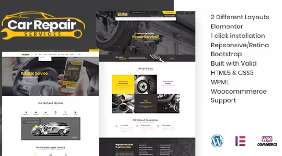 car repair services auto mechanic wordpress theme