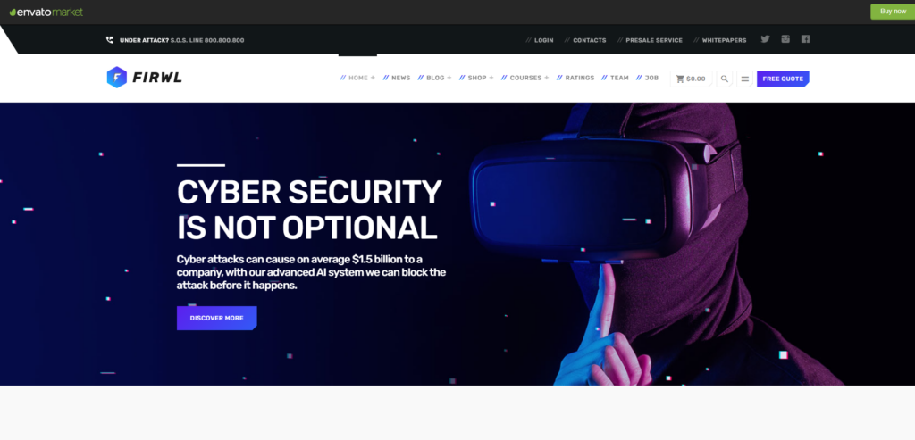 firwl cyber security wordpress theme