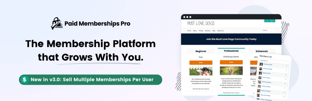 Paid Memberships Pro