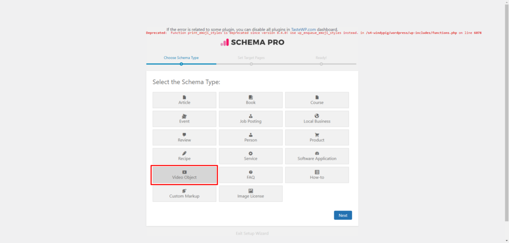 Schema-Setup