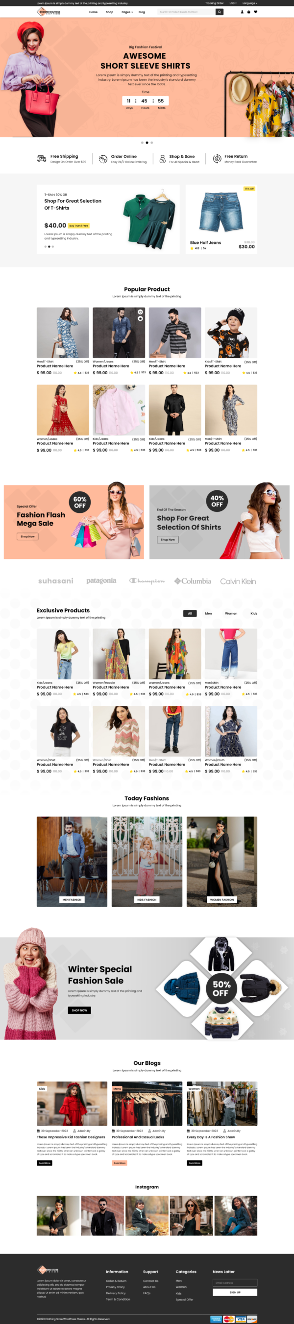 Designer Boutique Wordpress Theme